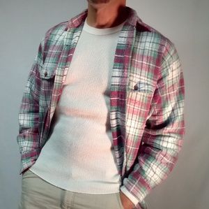 Flannel plaid Thicker Red Green Stripes